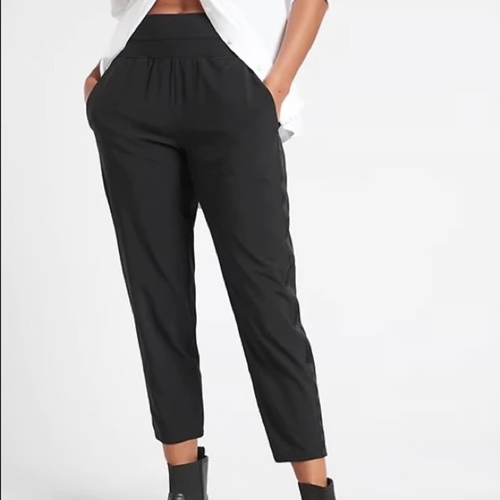 Athleta Nolita Cropped Black Taper Pants